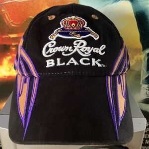 Vintage NASCAR chase authentics Crown Royale embroidered logo, lightning hat cap